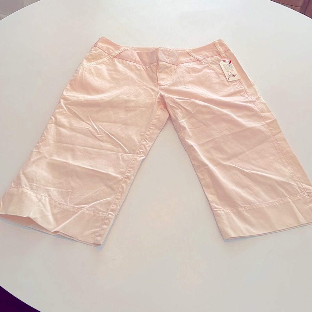 Joie twill menswear Bermuda shorts size 27 light pink
